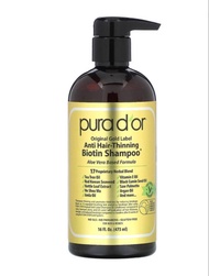 พร้อมส่ง Pura d’or anti hair-thinning biotin shampoo (437ml)