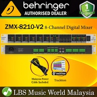 Behringer ZMX-8210-V2 Professional 8 Channel 3 Bus Mic Line Zone Mixer with Remote Control (ZMX8210 
