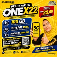 ONEXOX 5G Prepaid Sim Card 1-X22 100GB