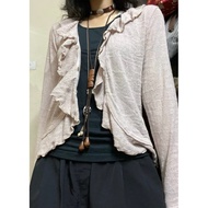 High quality cinema 2hand ruffle cardigan M2