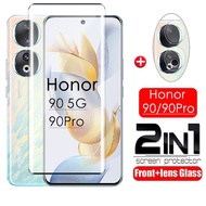 2in1 9H Curved Edge Screen Protector for Honor 90 Pro 90Pro 5G Camera Lens Protective Film for Honor