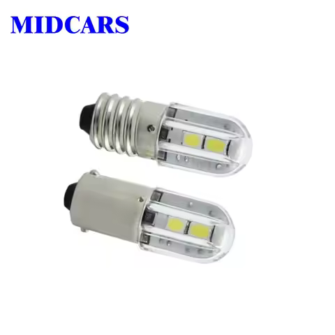 MIDCARS E10 BA9S Led Bulb t4W Indicator Light 6.3V 12V 24V 48V 60V 120V 240V 1W 2835 4SMD Wholesale 
