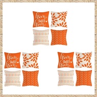 (KYSB) Orange Pillow Covers 18X18 Set of 12 Home Decorative Throw Pillow Covers Outdoor Linen Couch