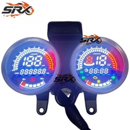 With RPM Motorcycle Speedometer LED Digital Meter Gauge For Suzuki GN125 GN 125