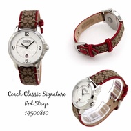 coach classic signature red strap 14500810 watch
