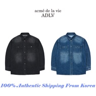 [acme de la vie] ADLV LOGO RECYCLE COTTON DENIM SHIRT JACKET