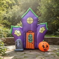 Inflatable Haunted House Halloween Haunted House Inflatable Yard Decoration Spooky Outdoor for Lawn