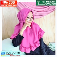 Jilbab Instan Khimar Bergo Lipit Kriwil Rempel Diamond  - Kerudung Wanita /- Khimar Kerudung Hijab J