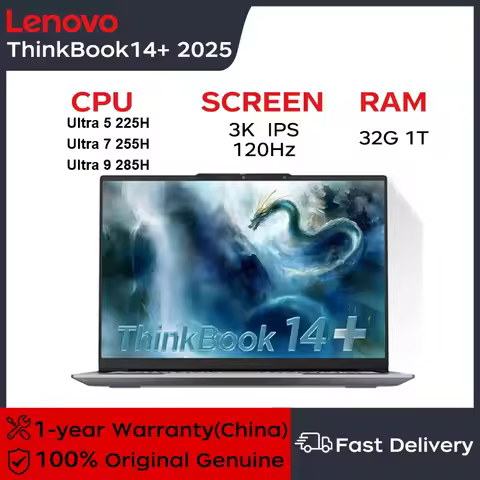 Lenovo Laptop Thinkbook 14+ 2025 Intel Evo 14.5" 3K 120Hz Ultra5 225H/Ultra7 255H/Ultra9 285H 32GB L