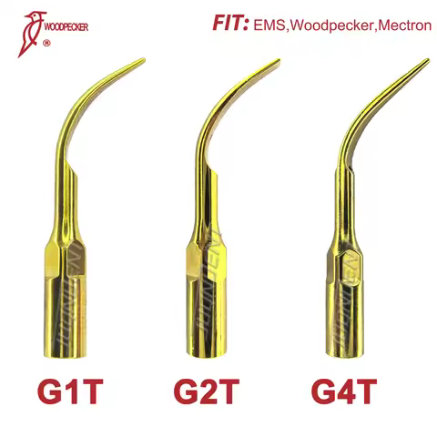 Woodpecker Dental Ultrasonic Scaler Tips Piezo Scaling Tips Gold G1T G2T G4T Fit EMS UDS Scaler Hand