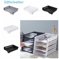FORBETTER Stackable File Rack, Desktop Organizer File Organizer A4 File Storage Tray, Fashion Lamina