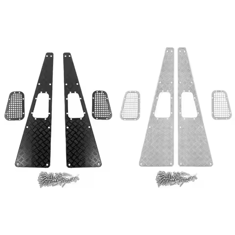 Metal TRX-4 Anti-Skid Plate & Grille Set - Aluminum Upgrade for Traxxas TRX-4 Defender - 1/10 RC Cra