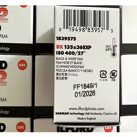 In Stock ILFORD XP2 Super 400 Degrees 135 Black and White Film 1/6 Rolls C-41 For Kodak M35/H35/F9 F