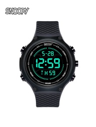 Snoopy Glow-in-The dark Đồng hồ thể thao nam dây đeo silicon đèn LED đồng hồ Đồng hồ kỹ thuật số chố