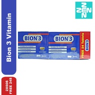 Bion 3 Probiotic Multivitamins Minerals (60s x 2) [Free 24 Tablets]