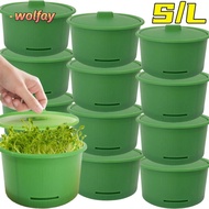 YOLANDA Bean Sprout Nursery Pots, Ventilated Split Sprouting Tray,  Stackable Efficient Plant Seedin