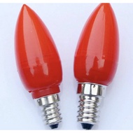 LED PILOT BULB RED 2 PCS BULB CANDLE BILB E12/E14