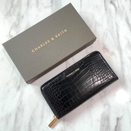 New Produk Dompet Panjang Wanita Charles And Keith Croco Original -