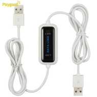 Ptsygantl Usb Date Cable Pc To Pc Online Share Synchronous Link Network Direct Data Transfer Bridge Led Cable For Dual Computer