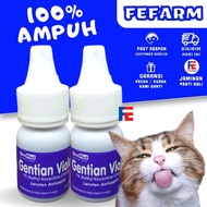 GENTIAN VIOLET - Obat Sariawan Kucing Gusi Berdarah Mulut Kucing Bau Tidak Sedap FEFARM