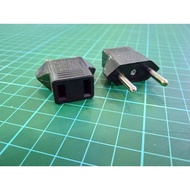 UNIVERSAL CHINA 2 PIN TO 2 PIN / US TO EU POWER SOCKET PLUG ADAPTER CONVERTER