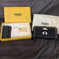 《匯款限定》Fendi x Karlito ZIP Around Wallet 長夾 卯釘 老佛爺 錢包 Karl Lagerfeld 男士長夾 拉鍊長夾 搖滾卡爾 卡爾拉格斐