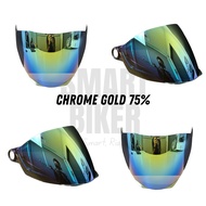 Visor Zeus ZS-613 100% Original Gold Rainbow Silver Smoke