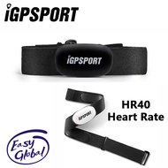 【Ready Stock】IGPSPORT HR40 Heart Rate Monitor Chest Strap ANT+ Bluetooth Heart Rate Sensor Compatible GARMIN Bryton Computer Sports Monitor