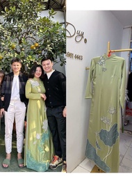 Áo dài tiệc mẹ sui gia trung niên Quang Hải