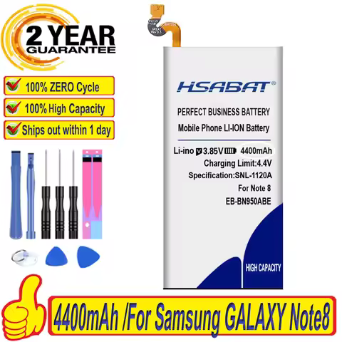 HSABAT 4400mAh EB-BN950ABE Zero Cycle Battery for Samsung GALAXY Note8 Note 8 N9500 N9508 N950D N950