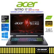 Acer Nitro 17 AN17-51-77GA Gaming Laptop - Intel i7-13700H - RTX 4050 6GB - 17.3" QHD 165Hz - 16GB DDR5 - 1TB SSD (2Yrs)
