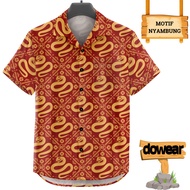 KEMEJA Dowear 2025 Chinese New Year Motif Shirts for Men and Women Chinese New Year cheongsam Motif 