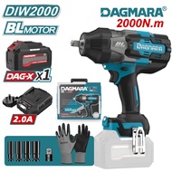 DAGMARA DIW01-2000 1/2" Sq Lithium-Ion Brushless Cordless High Torque Drive Utility Impact Wrench 20