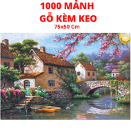 Tranh Xếp Hình 1000 Mảnh Gỗ Jigsaw Puzzle Tranh Xếp Hình Ngôi Nhà Puzzle 1000 Mảnh Tranh Ghép Hình G