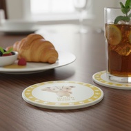 [Ready Stock] Coaster Absorbent Coaster British Bear Ceramic Absorbent Coaster (Box) Round Coaster C