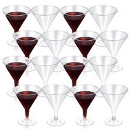Plastic Martini Glasses Clear Wine Glasses Reusable Party Cups Dessert Cups for Cocktail Champagne D