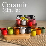 Mini Jars Ceramic Jug Syrup Milk Pointed Mouth (60ml.) Short (80ml.) Pastel Colors Bright Cute