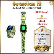 Guardian Hi 4G Kids GPS Smart Watch Singapore Brand - WhatsApp Model + Custom App Store (2024 Camo G