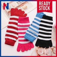 [NOVII] QSTAR Short Colourful Stipe Toe Socks / Belang Stokin Berjari Pendek
