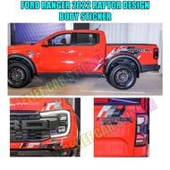 FORD RANGER 2022 RAPTOR DESIGN BODY STICKER - RAPTOR / WILDTRAK / RANGER