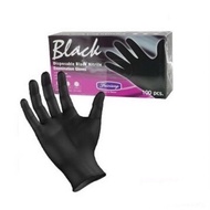 ￼50 Pcs Disposable Black Medical / Examination Hand Gloves Nitrile Harga Murah