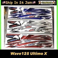 Stiker sticker body stripe cover set (1) honda wave125x wave 125x w125x ultimo WAVE125 ULTIMO WAVE X 125STRIPE hld SET