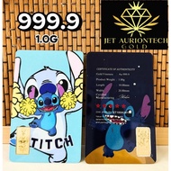 JET Gold Bar 999.9 STITCH SERIES FINE GOLD BAR (1.00g)