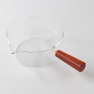 ST-018 600ML WOODEN HANDLE GLASS POT GLASS COOKING POT/ COOKING POT/ GLASS COOKING POT WOODEN HANDLE
