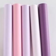 【免運】淺紫色溫馨素色鏡面墻紙 臥室客廳女孩房 高檔深紫色純色防水壁紙