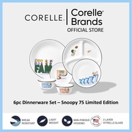 CORELLE Snoopy 75th Limited Edition Dinnerware Set – 6pc