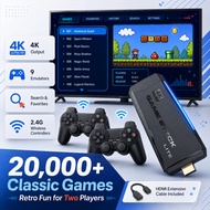 4K Retro Game Stick Console 20000+ Classic Games 9 Emulators Dual 2.4G Wireless Controllers for TV M