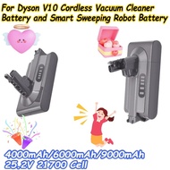 4000mAh/6000mAh/9000mAh 25.2V 21700 Cell For Dyson V10 Cordless Vacuum Cleaner Battery and Smart Swe