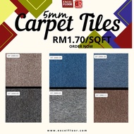 5mm Carpet Tiles for office and showroom (50cm x 50cm)