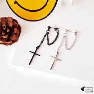 316L Medical Steel Japanese Chain Cross Fine Needle Earrings Ear Bone Single Price Artis B101 04